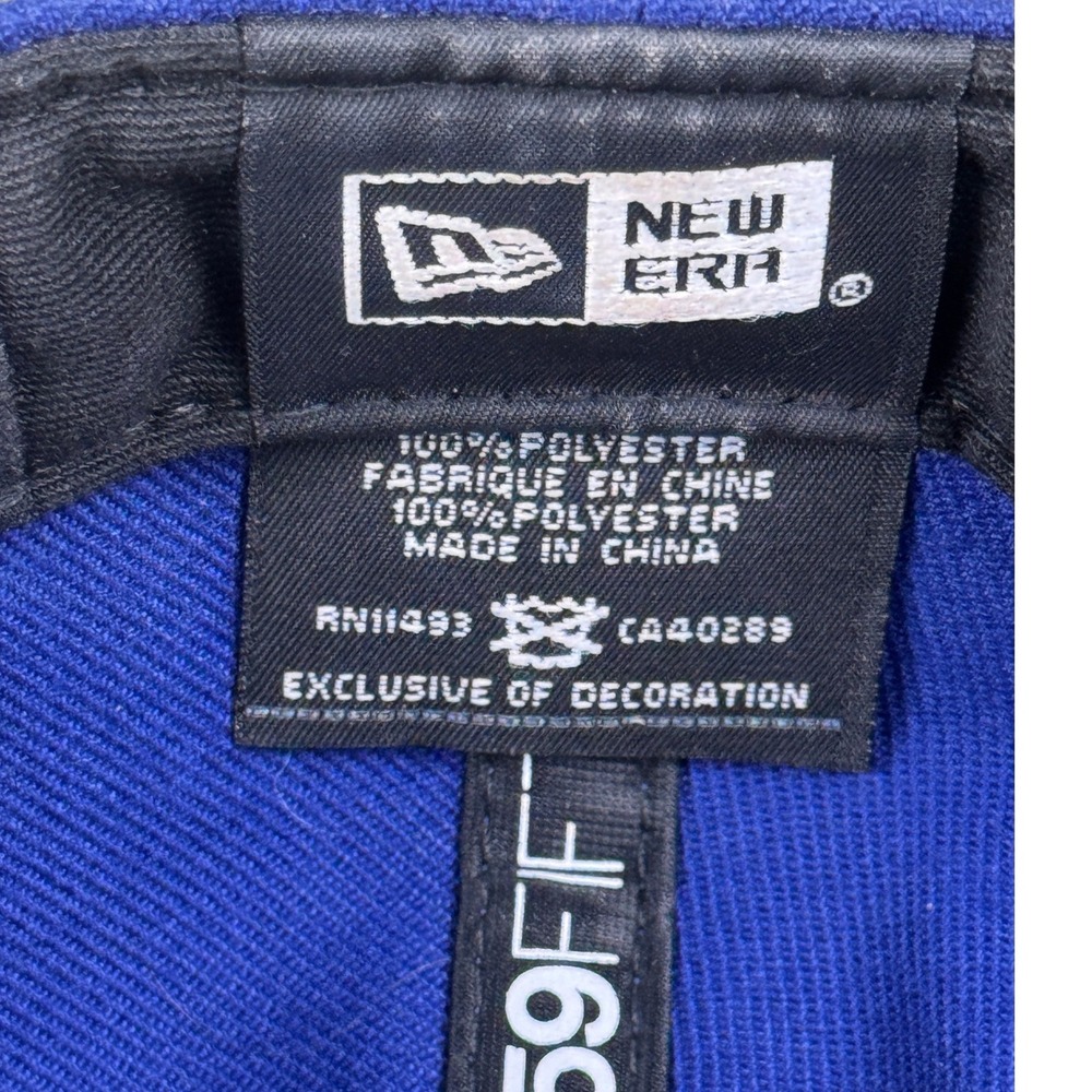 New Era 59FIFTY Los Angeles Dodgers 2018 World Series Patch Hat Blue Size 7 3/8 - Picture 7 of 8